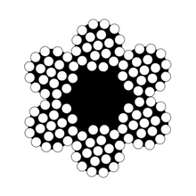 Load image into Gallery viewer, 6x19 Fibre Core Galvanised Wire Rope Per Meter